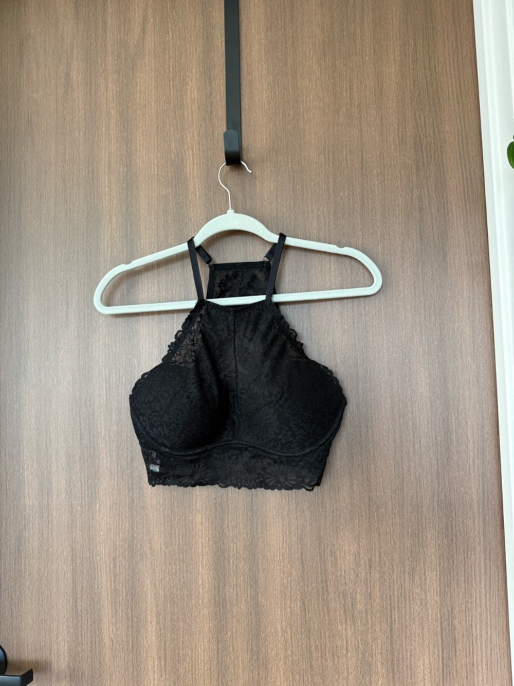 VS Pink Black Lace Bralette